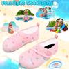 imageVIFUUR Kids Water Shoes Boys Girls Barefoot Water Sports Socks HookampLoop Beach Shoes Quick Dry Aqua Socks Swim Walking Outdoor Sports for ToddlerUnicor Nude