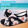 imageVIFUUR Womens Mens Water Shoes Barefoot Quick Dry Aqua Socks for Beach Swim Yoga Outdoor SportsBlackpink Daisy