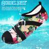 imageVIFUUR Womens Mens Water Shoes Barefoot Quick Dry Aqua Socks for Beach Swim Yoga Outdoor SportsColorful Flowers