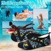 imageVIFUUR Womens Mens Water Shoes Barefoot Quick Dry Aqua Socks for Beach Swim Yoga Outdoor SportsGraffiti Black
