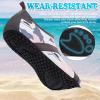 imageVIFUUR Womens Mens Water Shoes Barefoot Quick Dry Aqua Socks for Beach Swim Yoga Outdoor SportsGray Leaves