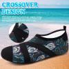 imageVIFUUR Womens Mens Water Shoes Barefoot Quick Dry Aqua Socks for Beach Swim Yoga Outdoor SportsPeafowl Feather