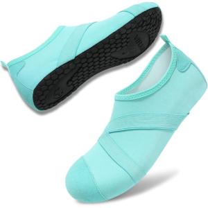 imageVIFUUR Womens Mens Water Shoes Barefoot Quick Dry Aqua Socks for Beach Swim Yoga Outdoor SportsBean Green