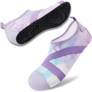 imageVIFUUR Womens Mens Water Shoes Barefoot Quick Dry Aqua Socks for Beach Swim Yoga Outdoor SportsLavender Green